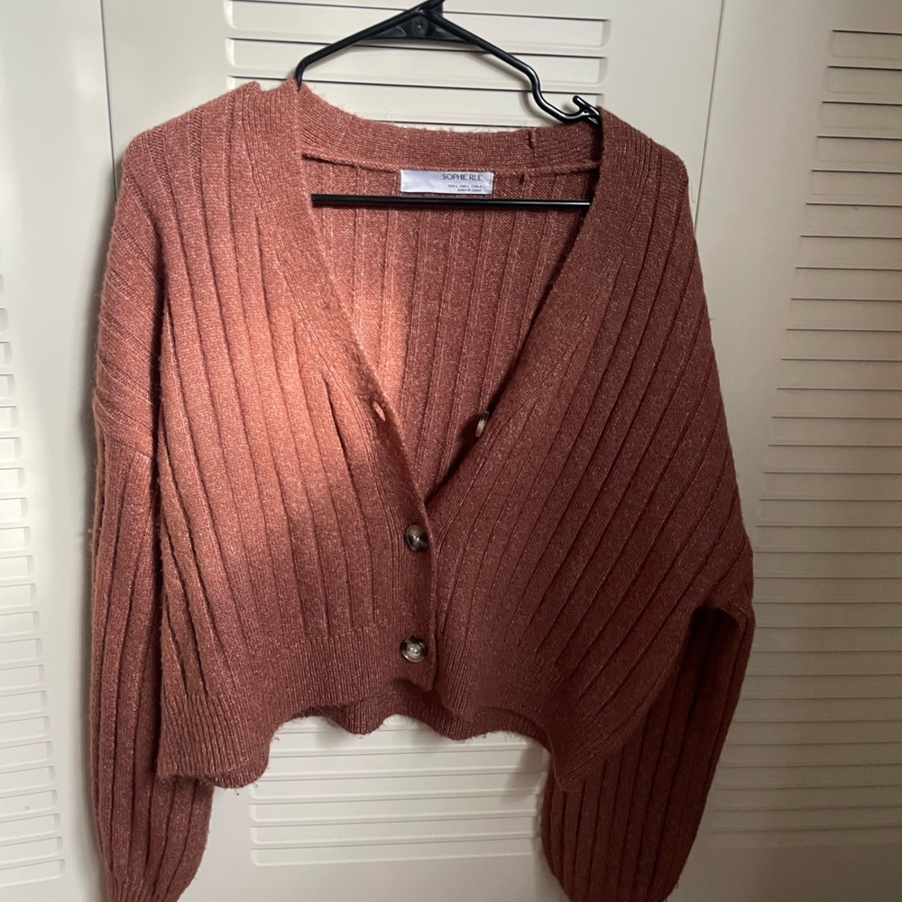 Oversized crop cardigan